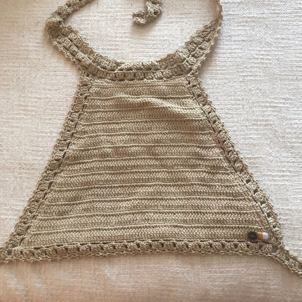 Knitted halter swim suit top
